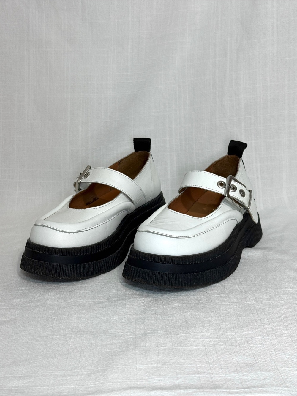 Ganni - Creepers Mary Jane - White - 8